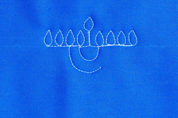 How to Free-Motion Quilt a Menorah from WeAllSew