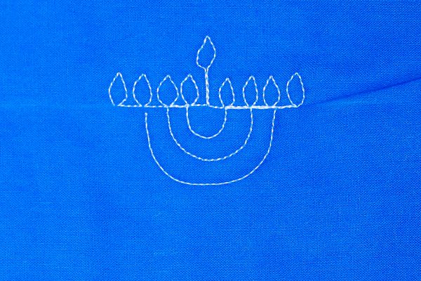 How to Free-Motion Quilt a Menorah from WeAllSew