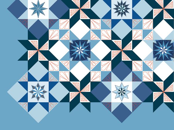 Stardust Quilt-along: The rays inside the triangle blocks