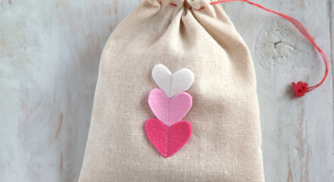 Valentines Day Goodie Bag tutorial from WeAllSew