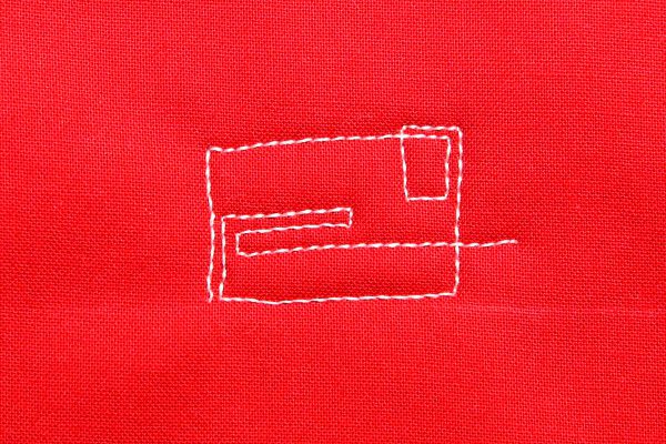 How to free-motion quilt a love letter: step four