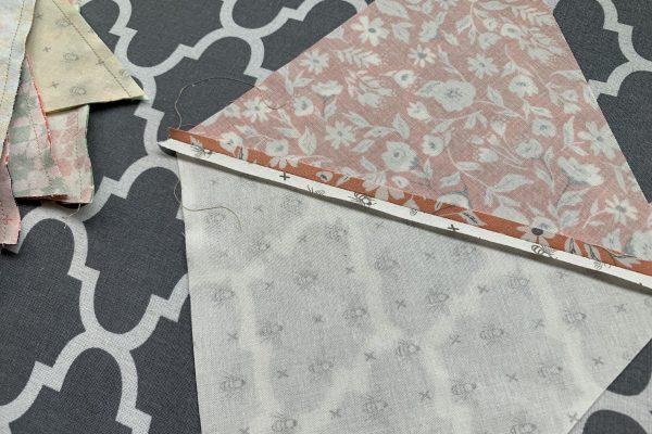 Equilateral Triangle Table Runner_Pressing seam open