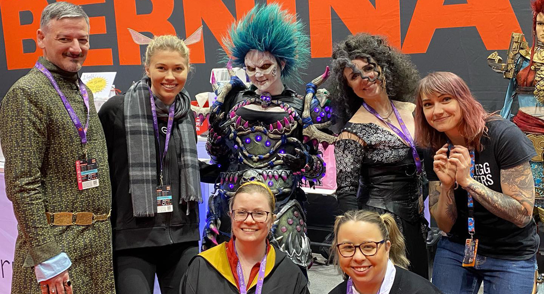 Gayle Schliemann of BERNINA of Naperville with Egg Sisters