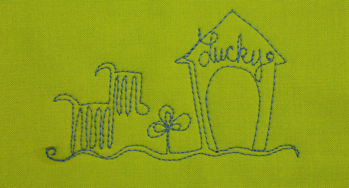 How to free-motion quilt the lucky dog