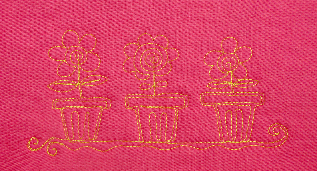 How to Free-motion Quilt Lollipop Flowers