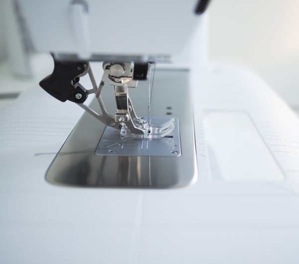 BERNINA Reverse Pattern Foot with Clear Sole and Dual Feed engaged