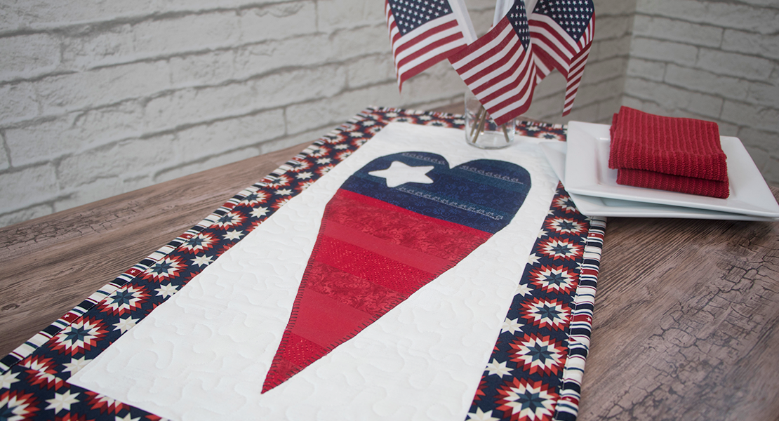 Modern_Heart_Table_Runner_Table_runner