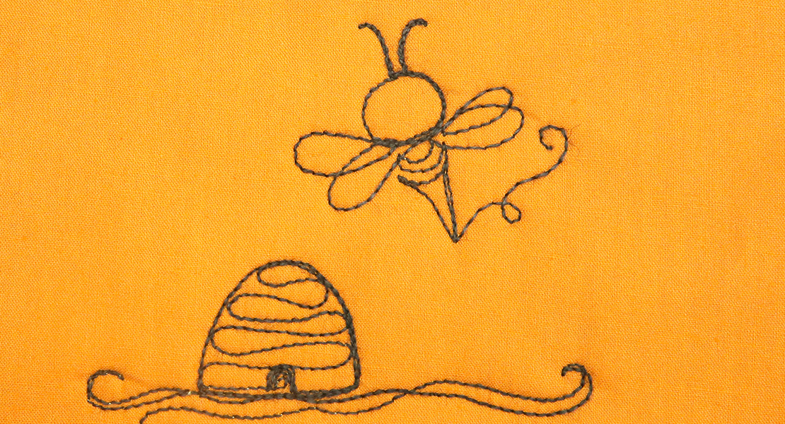 How to free-motion Quilt Busy Bees