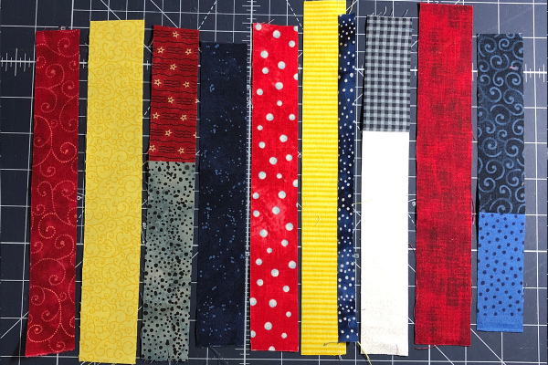 Red, White and Blue Star Banner Materials Scraps