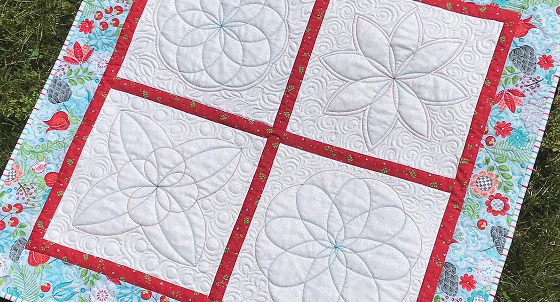 BERNINA Blossoms Quilt with Rulerwork