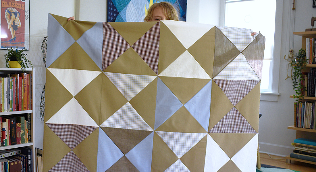 How to make a memory quilt: cutting and piecing