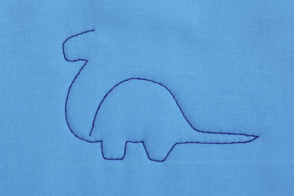 How to Free-motion Quilt Dinosaurs, step four