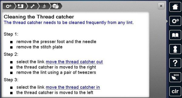 Lower Thread Cutter Cleaning