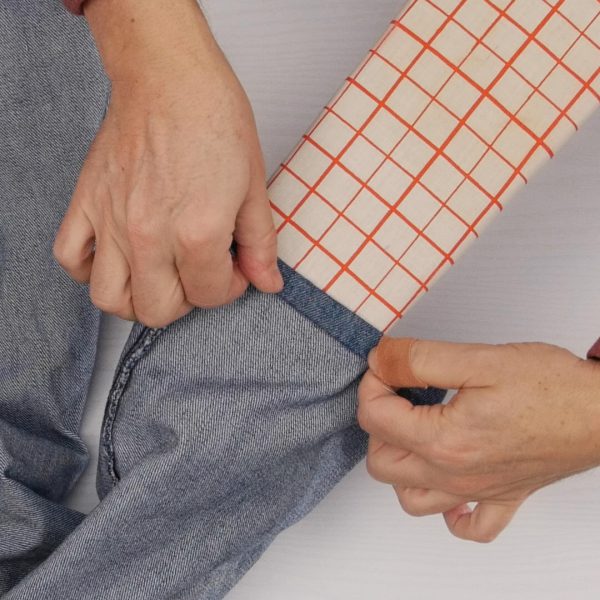 How to easily hem Jeans - second turn of hem
