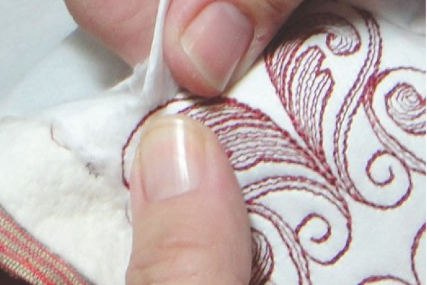 removing tear away stabilizer