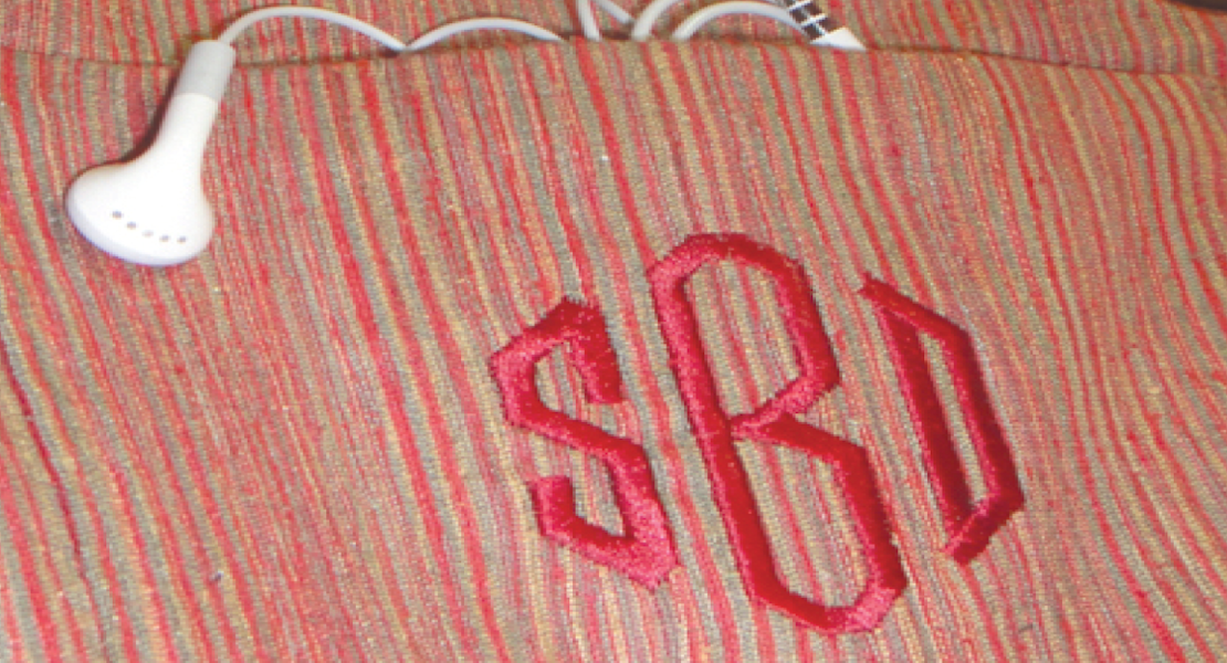 monogrammed pocket