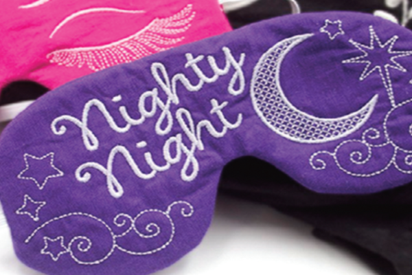 Embroidery - embroidered sleep masks