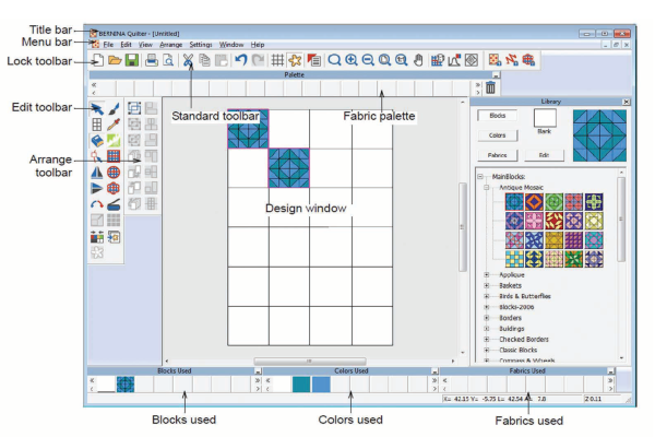 BERNINA Quilter Quilt Layout Screen