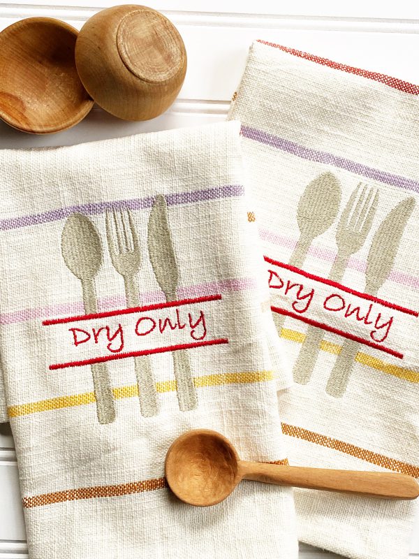 Embroidery Dish Cloth Tutorial: Finished product