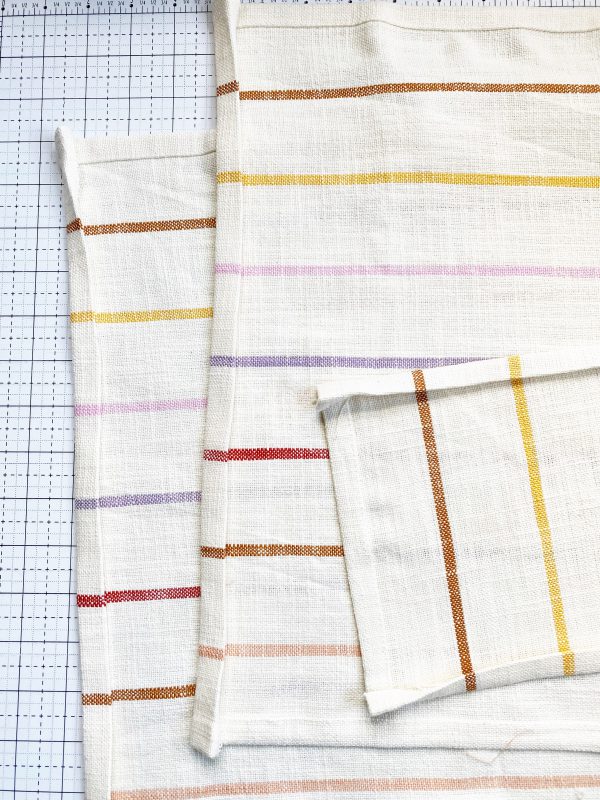 Embroidery Dish Cloth Tutorial: Preparing the fabric for sewing