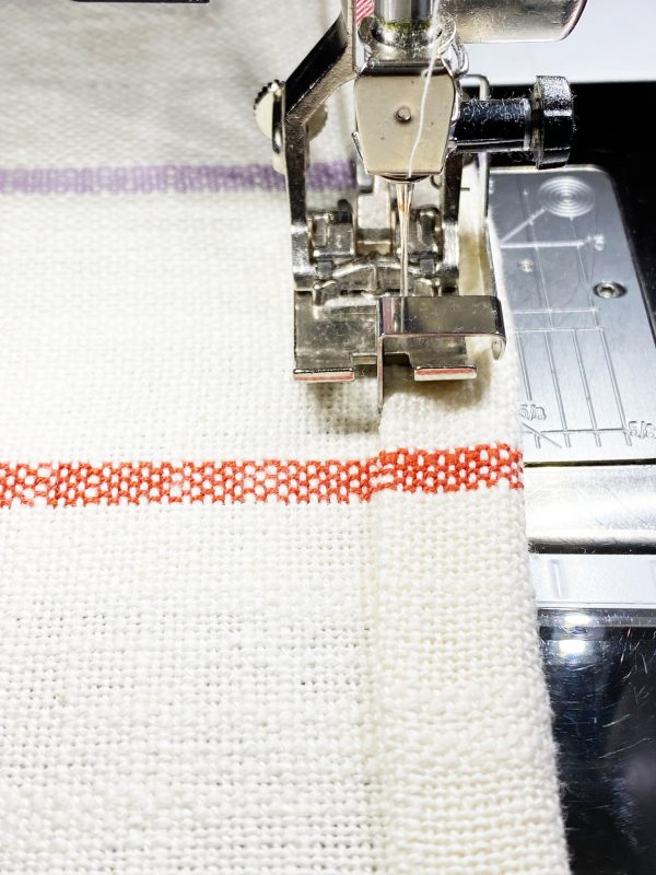 Embroidery Dish Cloth Tutorial: Sew the edge