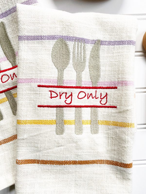 Embroidery Dish Cloth Tutorial: Finished project