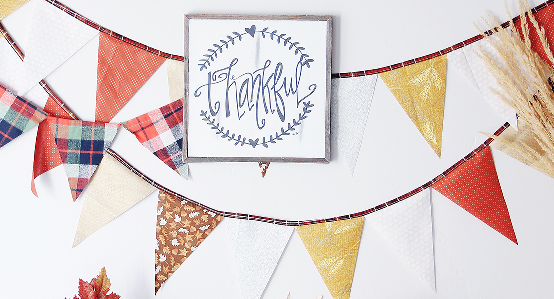Thanksgiving Bunting tutorial