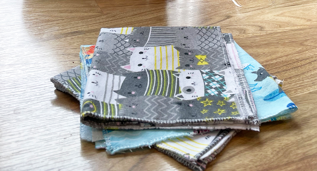 Sewing Reusable Towels