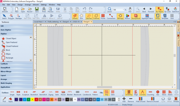 Multicolor Embroidery:Opening the design in the software