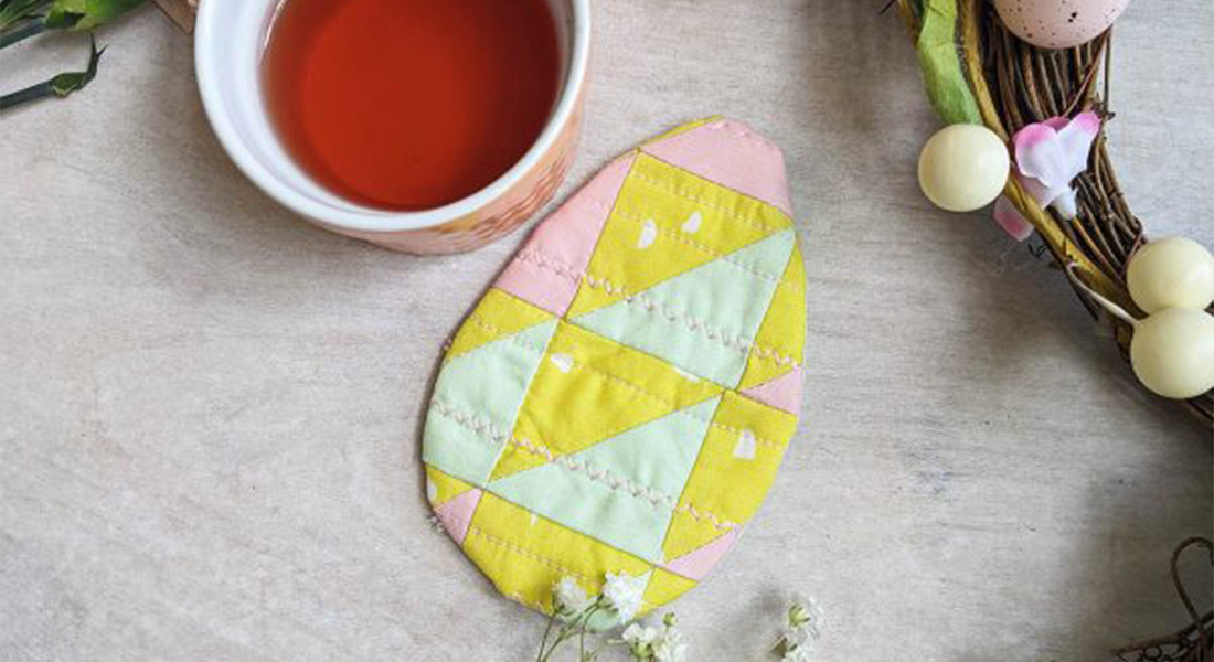 How to Sew Easter Egg Coasters BERNINA WeAllSew Blog Feature 1100x600
