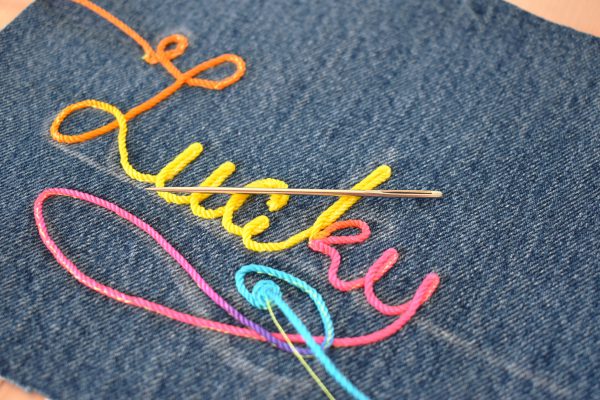 How To Make Patches with Free-motion Couching by Erika Mulvenna