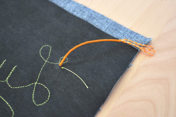 How To Make Patches with Free-motion Couching by Erika Mulvenna