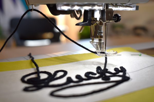 How To Make Patches with Free-motion Couching by Erika Mulvenna