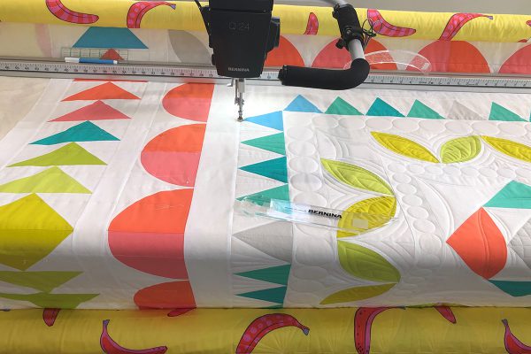 Passiflora Quilt Along_7_09_Attach_Backing_to_Top_Leader_BERNINA_WeAllSew_Blog_1200x800px