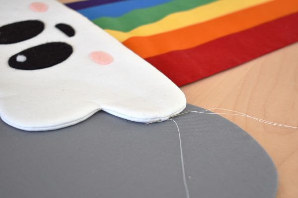 Rainbow Door Hanger by Erika Mulvenna for WeAllSew
