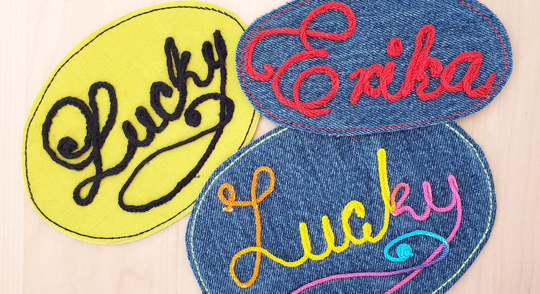 How To Make Patches with Free-motion Couching by Erika Mulvenna