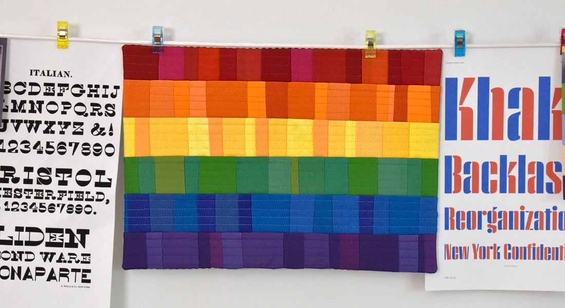 Pride Flag Mini Quilt Tutorial by Erika Mulvenna
