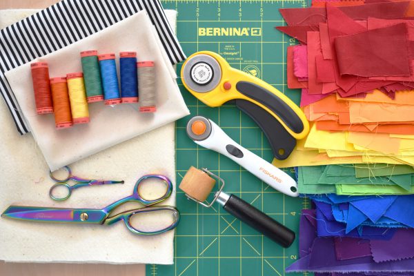 Pride Flag Mini Quilt Tutorial by Erika Mulvenna