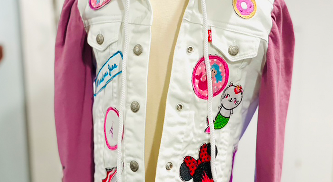 Refashion Denim Jackets and Embroider Patches BERNINA WeAllSew Blog Feature 1100x600