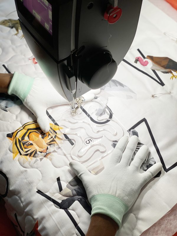 Sewing and Quilting a Wholecloth Baby Quilt: Quilting using a Ruler