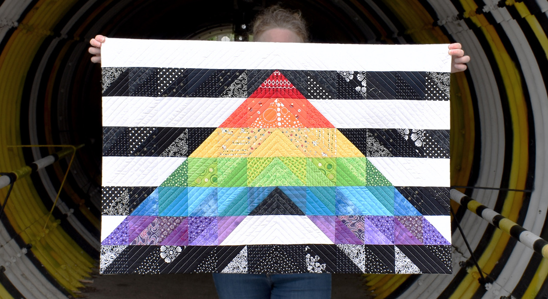 Straight Ally Pride Quilt Tutorial by Erika Mulvenna