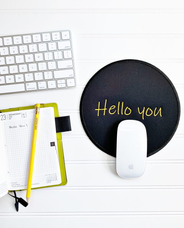 How to Embroider a Mouse Pad: Finish Product