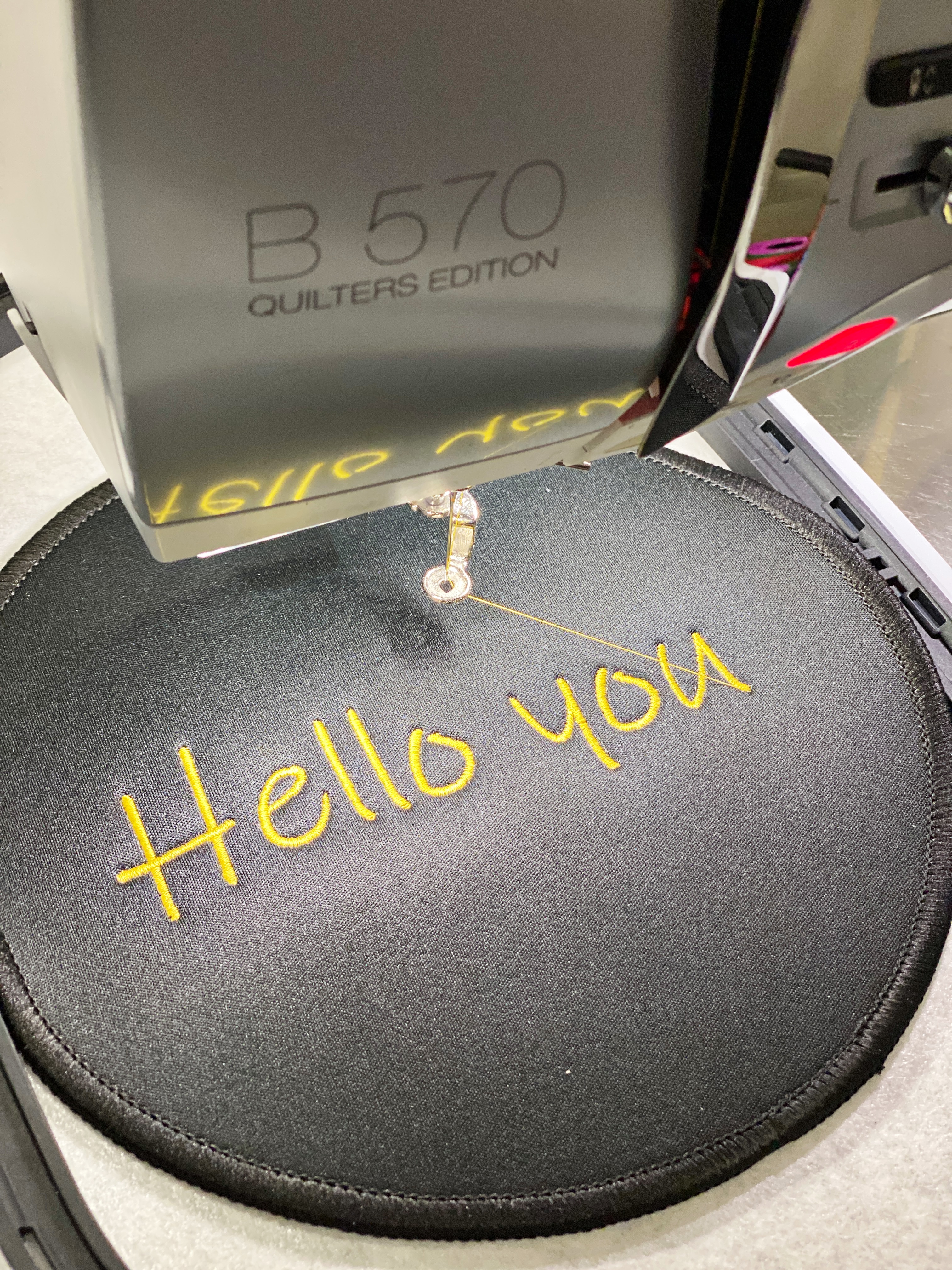 How to Embroider a Mouse Pad: Stitch out the Design