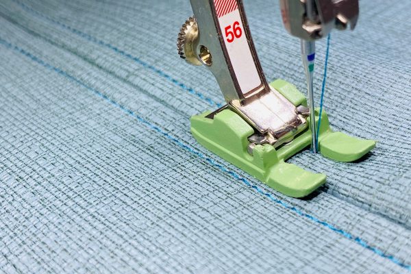 topstitch seams on leather