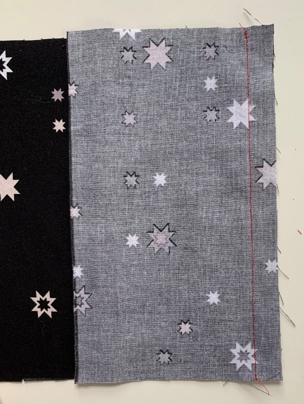 Seam Finishes Sampler Mock French Seams Step 2