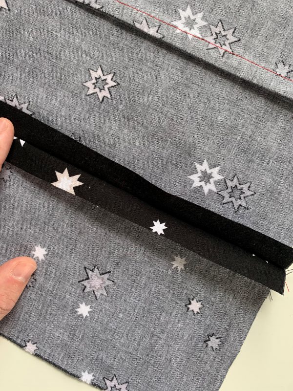 Seam Finishes Sampler Mock French Seams Step 3