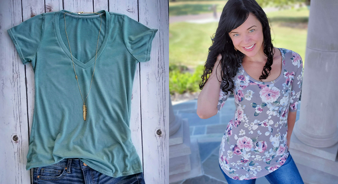 Tips for Sewing a Basic Tee - Fabric Selection BERNINA WeAllSew Blog Feature 1100x600