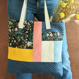 Autumn Flannel Tote Bag BERNINA WeAllSew Blog Feature 1100x600