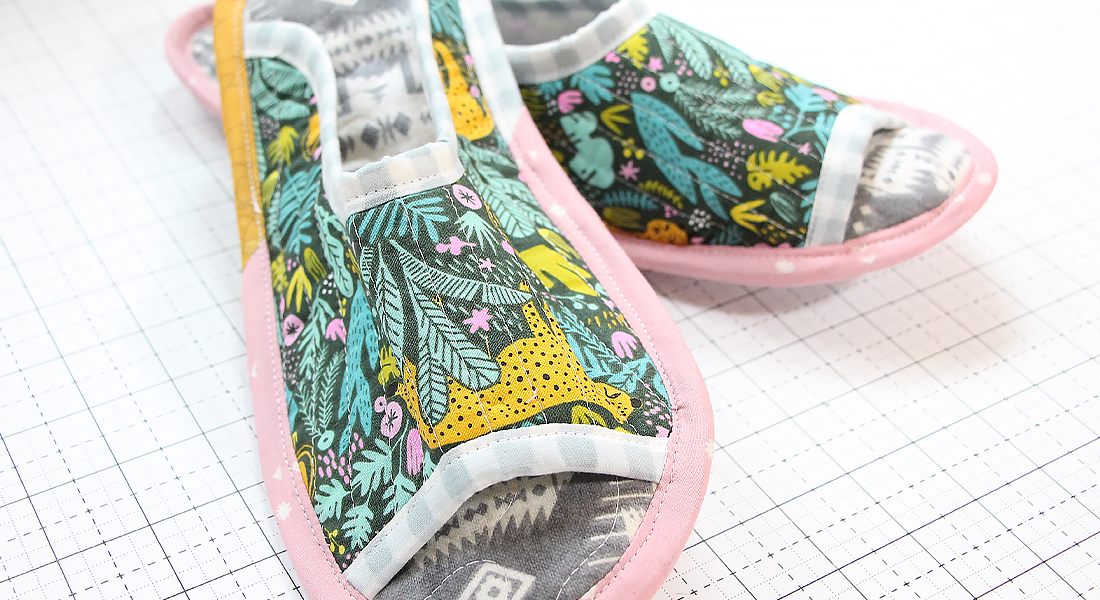 Quilted Slippers BERNINA WeAllSew Blog Feature 1100x600