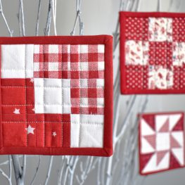 How to Make Mini Patchwork Ornaments by Erika Mulvenna